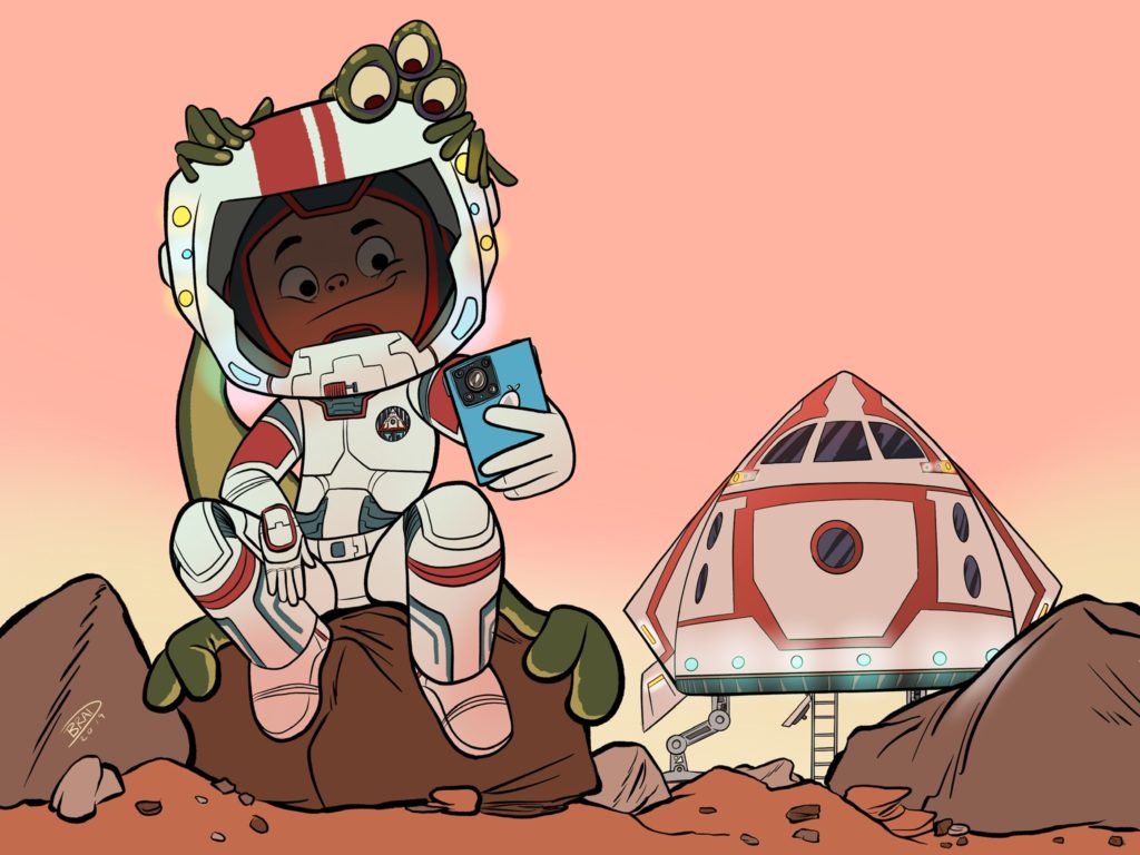 Illustration of Mars -A Day on Mars