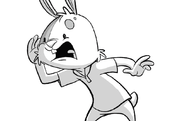 Character Design Bennet Bunny Yelling Pose Gesture