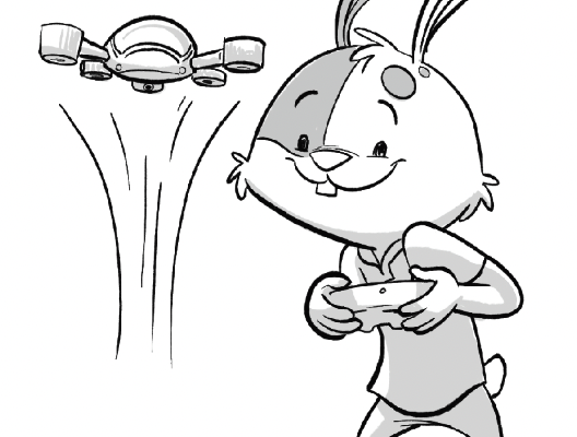 Bennett Playing with Drone